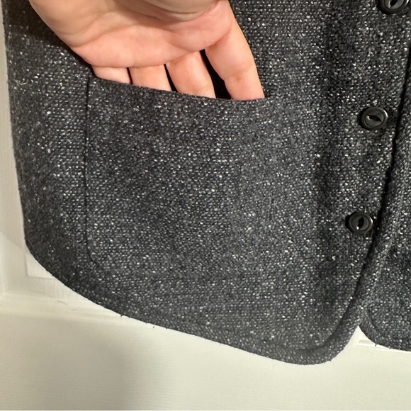 Vintage A Line Anne Klein sz 12 vest, tweed look, gray, fully lined, classic - Picture 5 of 12